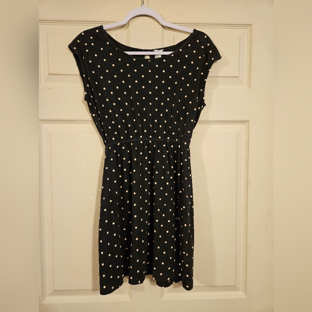 Back and white polka dot dress